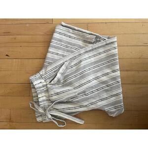 Sienna Sky Wide Leg Linen-Style Beach Drawstring Striped